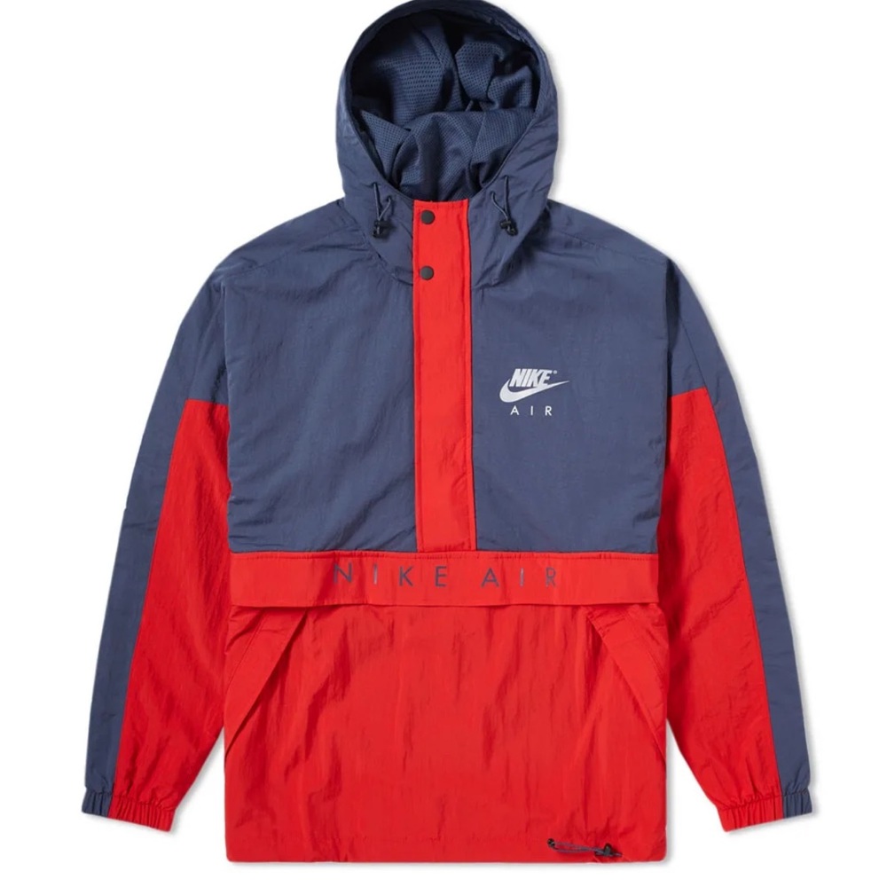 Nike Air Men's Windbreaker Jacket - Red and Gray